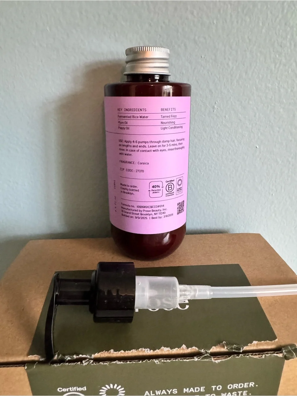 NEW Prose Custom Conditioner 8.5 oz - Corsica Scent (Unopened / Sealed)